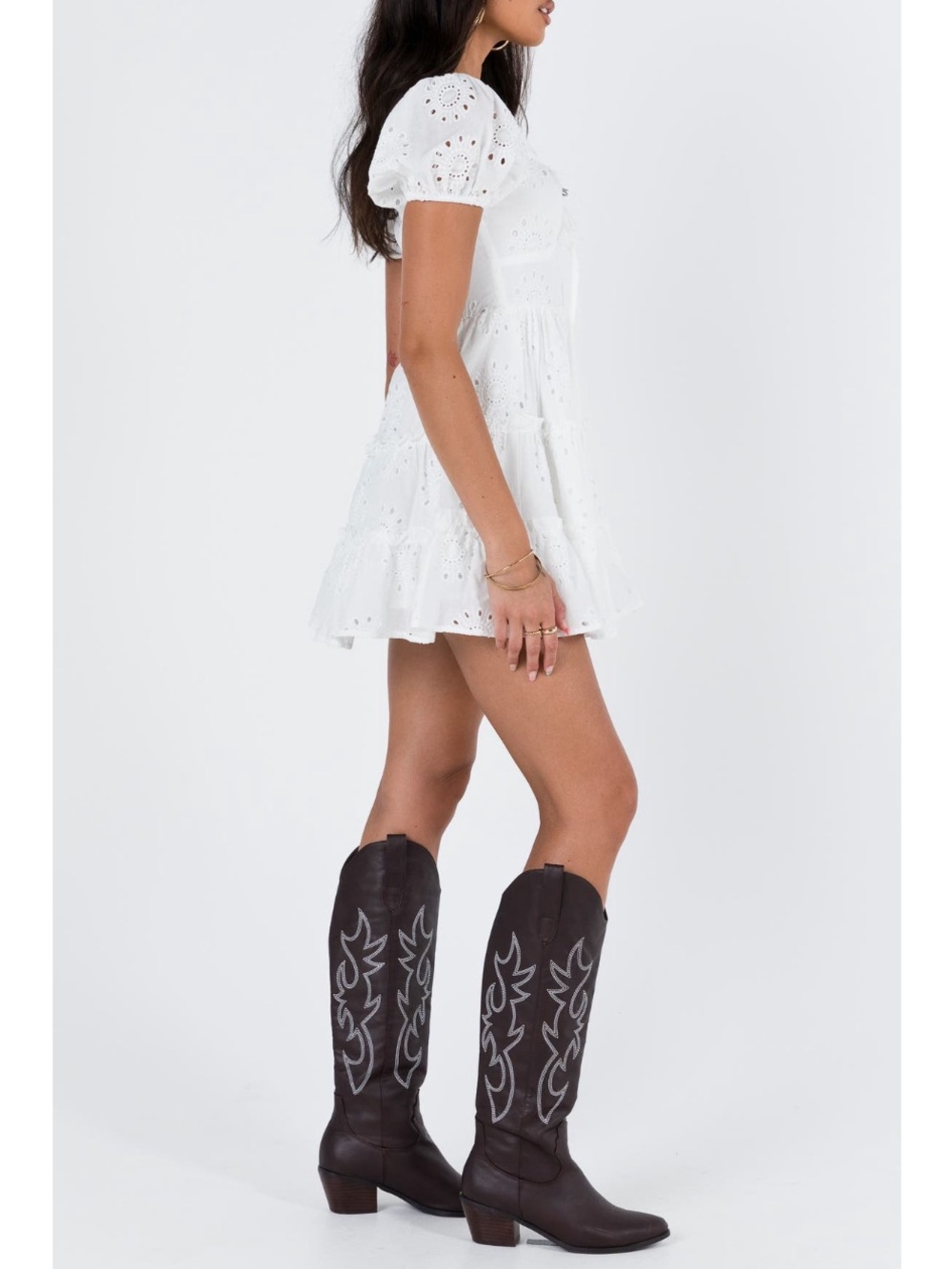Princess Polly Lavine Embroidered White Minidress New! - Picture 4 of 11